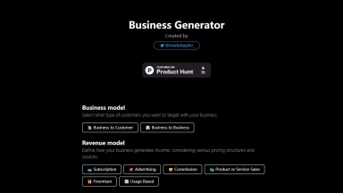 Business Idea Generator AI