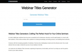 Webinar Titles Generator gallery image