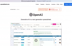 OpenAI in Spreadsheet.com gallery image