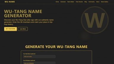 Wu-Tang Name Generator