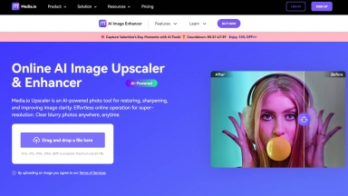 Media.io's AI Image Upscaler